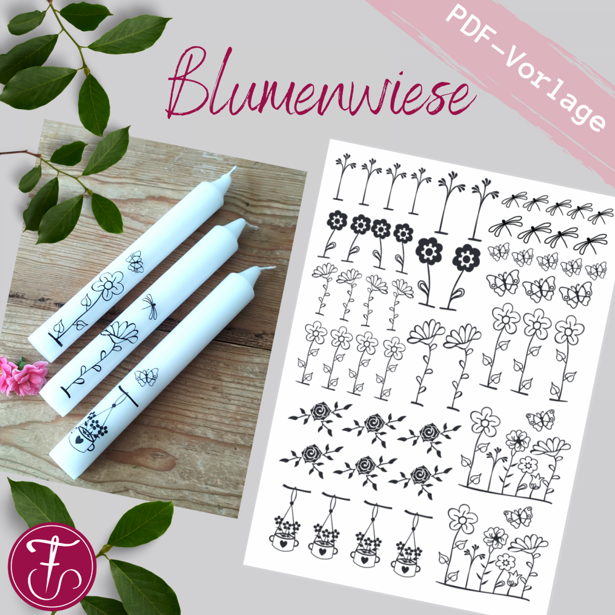 Blog-Inhaltsbild für 'Kerzentattoos aus Wasserschiebefolie Anleitung'